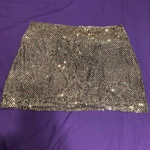 Plus Size Sequence Skirt